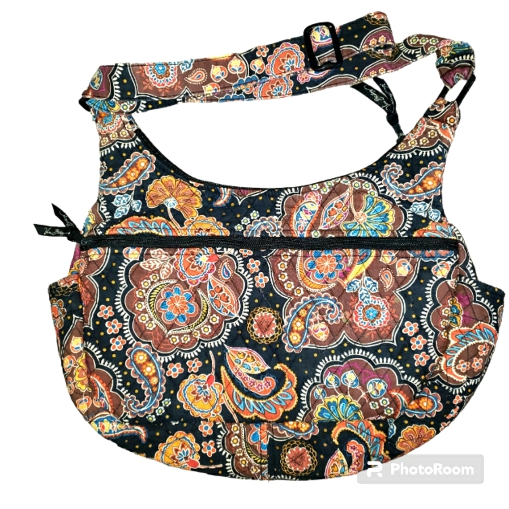 Retired! Beautiful Kensington Maggie Brown Floral Paisley Vera Bradley Purse - Picture 2 of 13